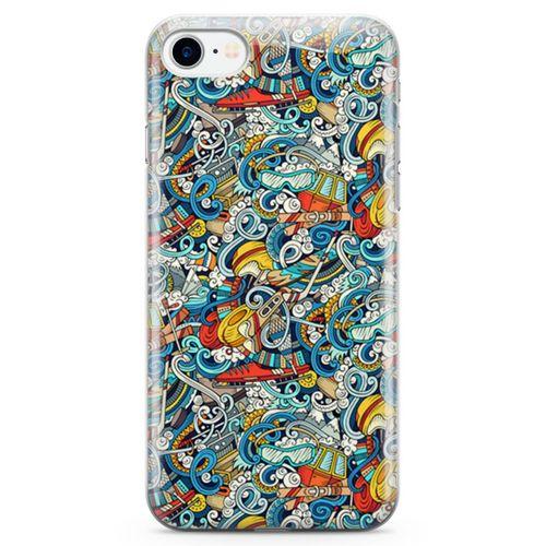 Apple iPhone 8 Kılıf Uludağ Doodle Arka Kapak Koruma Desenli Full Koruyucu