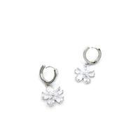 Çiçek Küpe - Beyaz