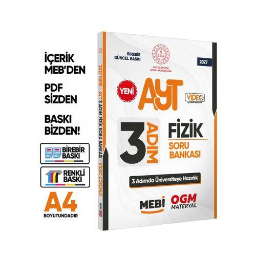2027 AYT MEBİ-OGM 3 ADIM Fizik Soru Bankası RENKLİ A4 Boyut Video Çözümlü BASKI ÜCRETİ