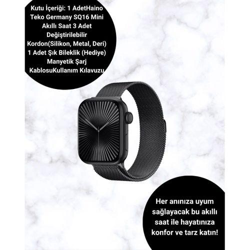 Mini Series 10 Akıllı Saat | 3 Kordon + Bileklik Hediyeli, Tüm Telefonlarla Uyumlu