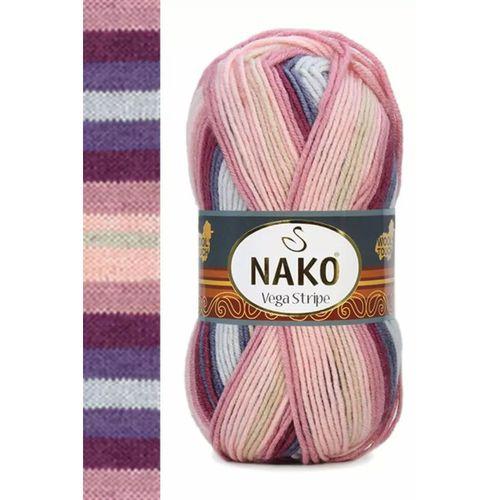 5 Adet Vega Stripe Premium Akrilik El Örgü İpi Yünü No: 82415