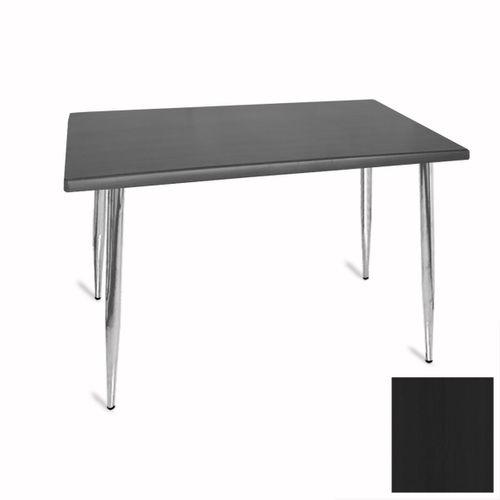 Dockers Manolya Mutfak Masası 80x120 Kromnikel (Werzalit, Wermodin ve Allzalit Tabla) - Siyah