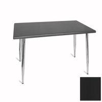 Dockers Manolya Mutfak Masası 80x120 Kromnikel (Werzalit, Wermodin ve Allzalit Tabla) - Siyah