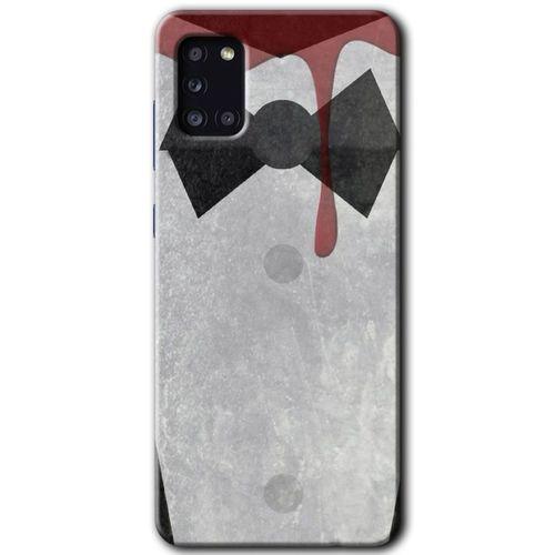 MRCİLETİSİM Samsung Galaxy A31 Kılıf HD Desen Baskılı Arka Kapak + Temperli Cam - Gentleman Blood