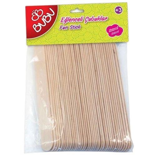 BU-BU NATUREL  EĞLENCELİ ÇUBUKLAR ( 15  * 1,8 cm) 40'lı UZUN (AKTİVİTE ÇUBUĞU)