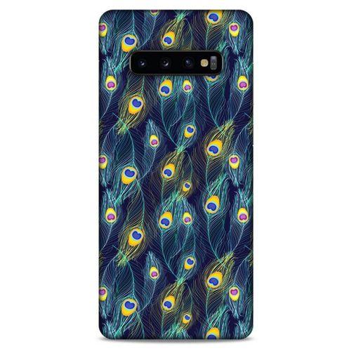 Samsung Galaxy S10 Plus Kılıf Desenli Özel Seri Tüyler (10) Full Koruma Kılıfı