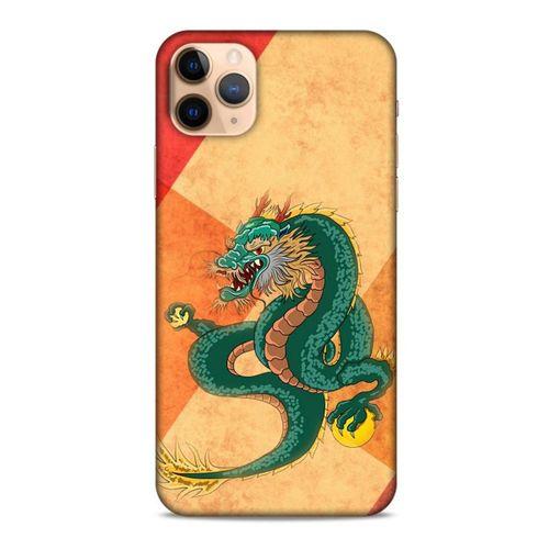 Apple Iphone 11 Pro Kılıf Dragons (24) Darbe Emici Kılıf Tatoo Yeşil Ejderha