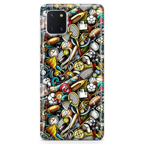 Samsung Galaxy Note 10 Lite Kılıf Sporcu Doodle Arka Kapak Koruma Desenli Full Koruyucu
