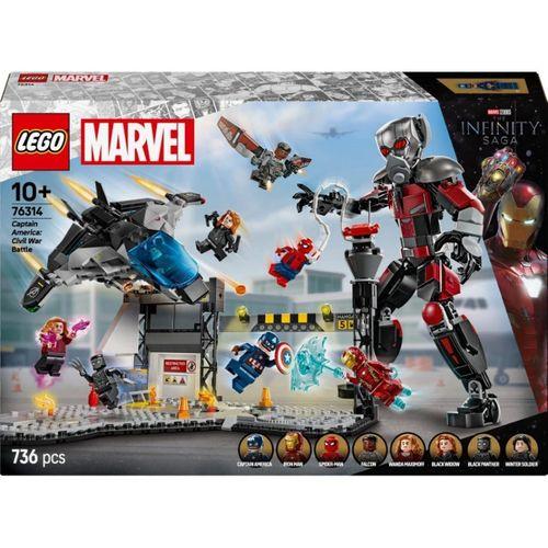 Eğitici Oyuncak LEGO Marvel Kaptan Amerika: Kahramanların Savaşı 76314