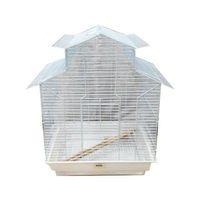 EuroGold Papağan Kafesi Çin Çatılı Beyaz (47x36x62)