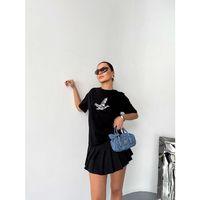 Kısa Kol Baskılı T-shirt - Siyah