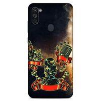 Lopard Samsung Galaxy M11 Uyumlu Kılıf Tattoo's (16) Kalın Kılıf Karışık