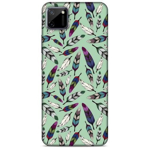 Oppo Realme C11 Kılıf Desenli Özel Seri Tüyler (14) Lansman Kılıf