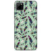 Oppo Realme C11 Kılıf Desenli Özel Seri Tüyler (14) Lansman Kılıf