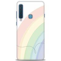 Samsung Galaxy A9 2018 Kılıf HD Baskılı Kılıf - Soft Gökkuşağı + Tam Ekran Koruyucu