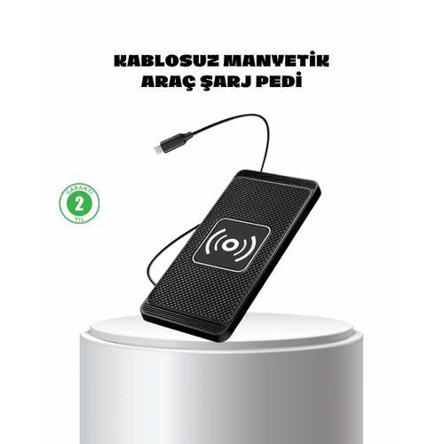 Manyetik Kablosuz Şarj Pedi 15w Hızlı Şarj Kaymaz Silikon Qi Destekli