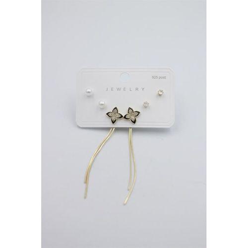 Çoklu Set Küpe - Altın