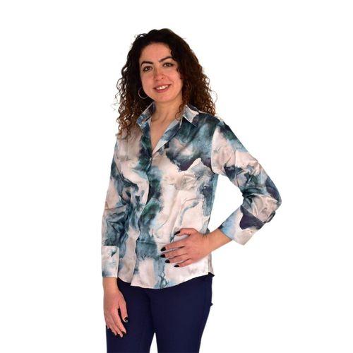 Kadın Saten Uzun Kol Gömlek BGL-ST04211
