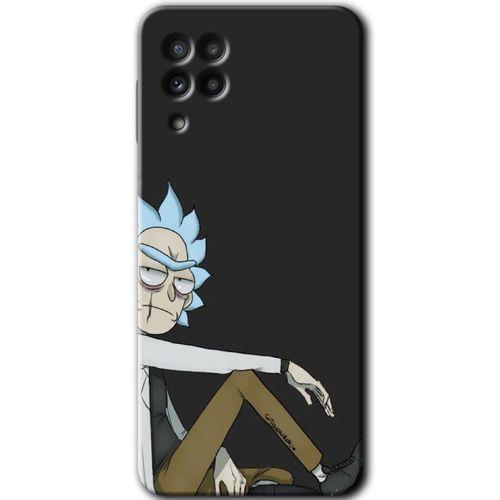 Samsung Galaxy M22 Kılıf Baskılı Kapak - Rick +Tam Kaplayan Mat Seramik