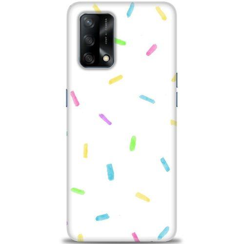 Oppo A74 Kılıf HD Baskılı Kılıf - Konfeti + Tam Ekran Koruyucu