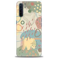 Oppo A91 / Reno 3 Kılıf HD Baskılı Kılıf - Renkli Tuval + Tam Ekran Koruyucu