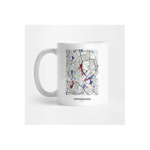 Copenhagen (denmark) Map X Piet Mondrian Kupa