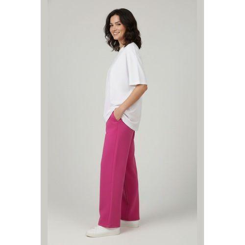 Kadın İki İplik Rahat Kalıp Yüksek Bel Geniş Paça Pantolon SPR26EAK988