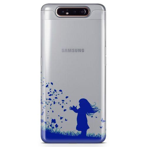 Samsung Galaxy A80 Kılıf Özgür Kız Arka Kapak Koruma Desenli Full Koruyucu