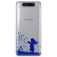 Samsung Galaxy A80 Kılıf Özgür Kız Arka Kapak Koruma Desenli Full Koruyucu