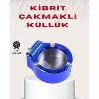 Metal Küllük Ve Çakmak Seti Yuvarlak Modern Tasarım