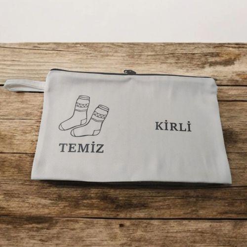 Baskılı Kirli-temiz Seyahat (çorap) Torbası