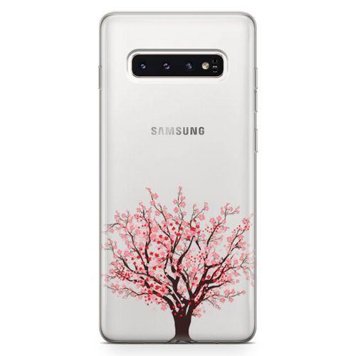 Samsung Galaxy S10 Kılıf Kiraz Tomurcuk Arka Kapak Koruma Desenli Full Koruyucu