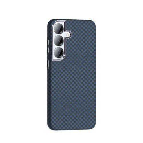 Galaxy S25 Kılıf M-safe Şarj Özellikli Karbon Fiber Görünümlü Zore Gros Kapak