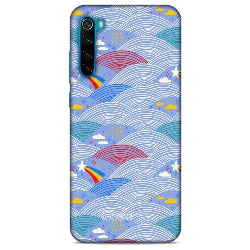 Xiaomi Redmi Note 8T Kılıf Pastel Renkler (2) Kabı Mor Beyaz