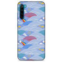 Xiaomi Redmi Note 8T Kılıf Pastel Renkler (2) Kabı Mor Beyaz