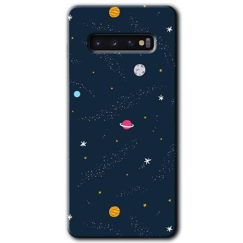 Galaxy S10 Kılıf HD Desen Baskılı Arka Kapak - Çizim Gezegen