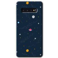 Galaxy S10 Kılıf HD Desen Baskılı Arka Kapak - Çizim Gezegen