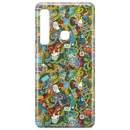 Samsung Galaxy A9 2018 Kılıf Doodle Bilgisayar Cep Telefonu Arka Kapak Koruma Desenli Full Koruyucu