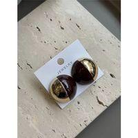 Top Küpe - Kahverengi