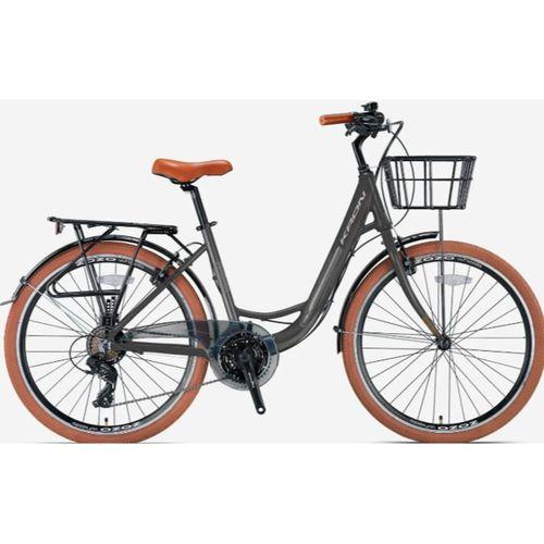 Kron CX100 Unisex 26 Jant Şehir Bisikleti Füme-Kahve 38 cm