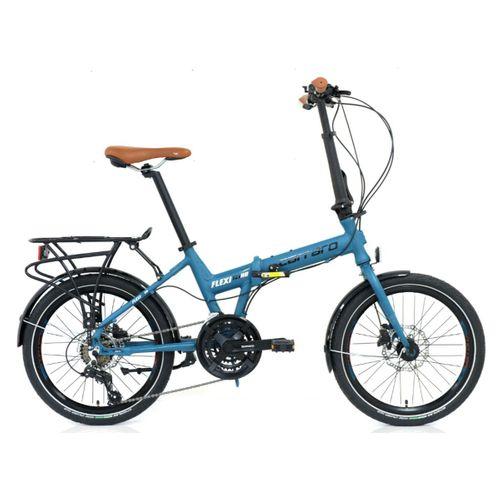 Carraro Flexi 121 Hidrolik Disk Fren Katlanır Bisiklet Petrol Yeşil-Siyah Krom Kahve