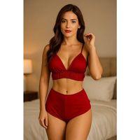 Yüksek Bel Şortlu Bralet Takım