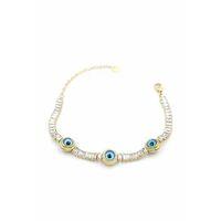 Nazar Su Yolu Bileklik - Altın