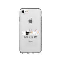 iPhone 8 Şirin Kedicikler Tasarımlı Premium Şeffaf Silikon Kılıf