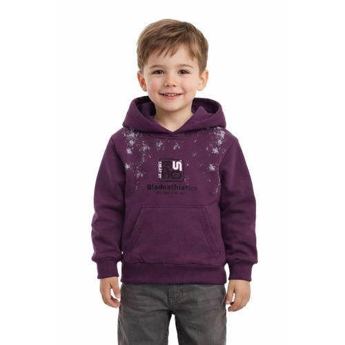 Erkek Çocuk Önü Arkası Baskılı Kapüşonlu Sweatshirt BGL-ST05246