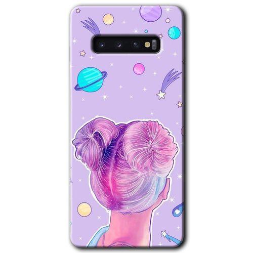 Samsung Galaxy S10 HD Baskılı Kılıf + 9D Tam Ekran Koruyucu - Uzaylı Kız