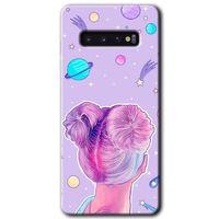 Samsung Galaxy S10 HD Baskılı Kılıf + 9D Tam Ekran Koruyucu - Uzaylı Kız