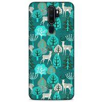 Oppo A5 2020 Kılıf Snowix (32) Soft Silikon Kılıf Turkuaz Beyaz