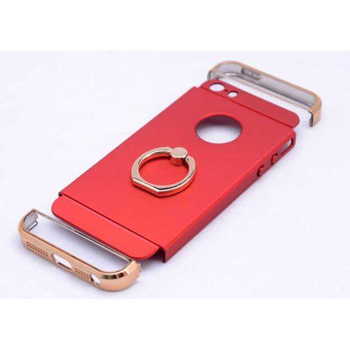 Apple iPhone 5 Kılıf Zore 3 Parçalı Yüzüklü Rubber Kapak