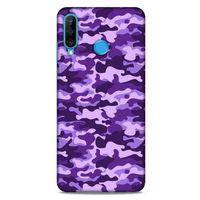Huawei P30 Lite Uyumlu Kılıf Mor Delisi (13) Silikon Kap Kamuflaj